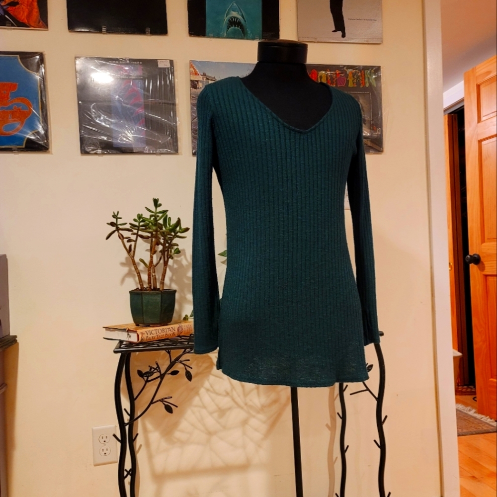 H&M Emerald Ribbed long Sweater